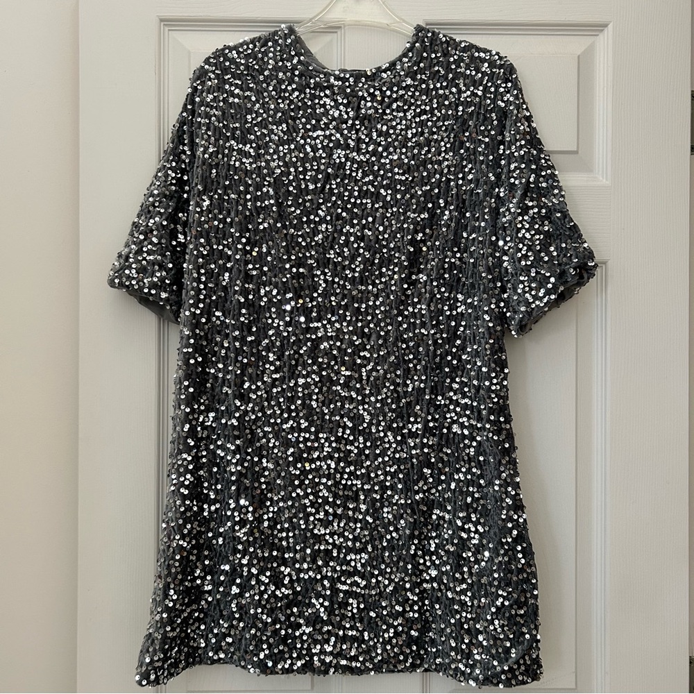 NEW Sequin T-Shirt Dress